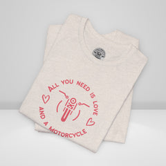 Ladies Motorcycle Love Crew Neck TShirt