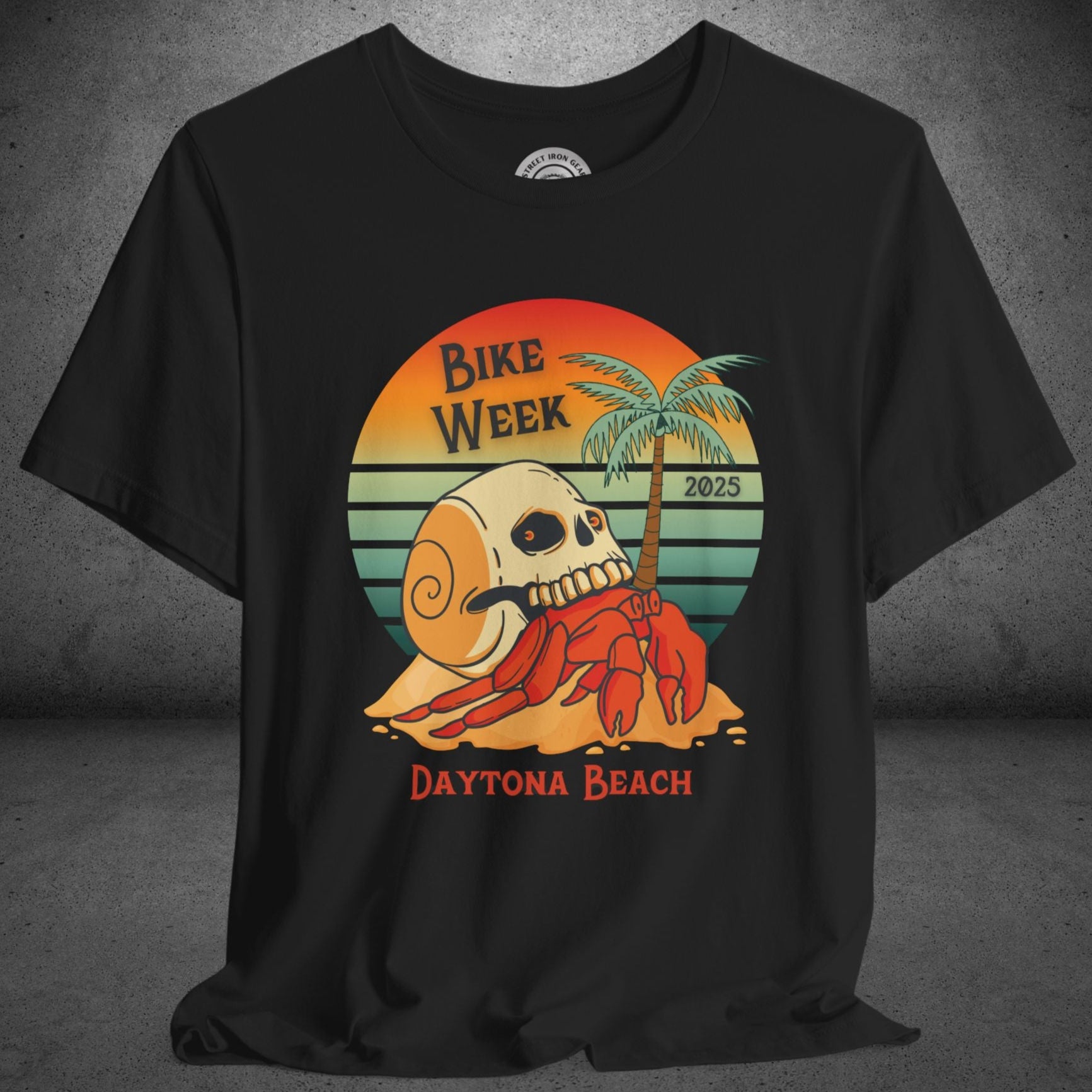 Daytona Bike Week 2025 Retro Skull Crew Neck TShirt