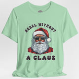 Biker Santa Christmas Crew Neck TShirt