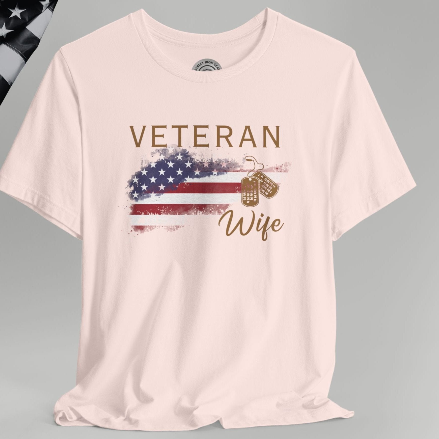 American Veteran Wife Crew Neck TShirt