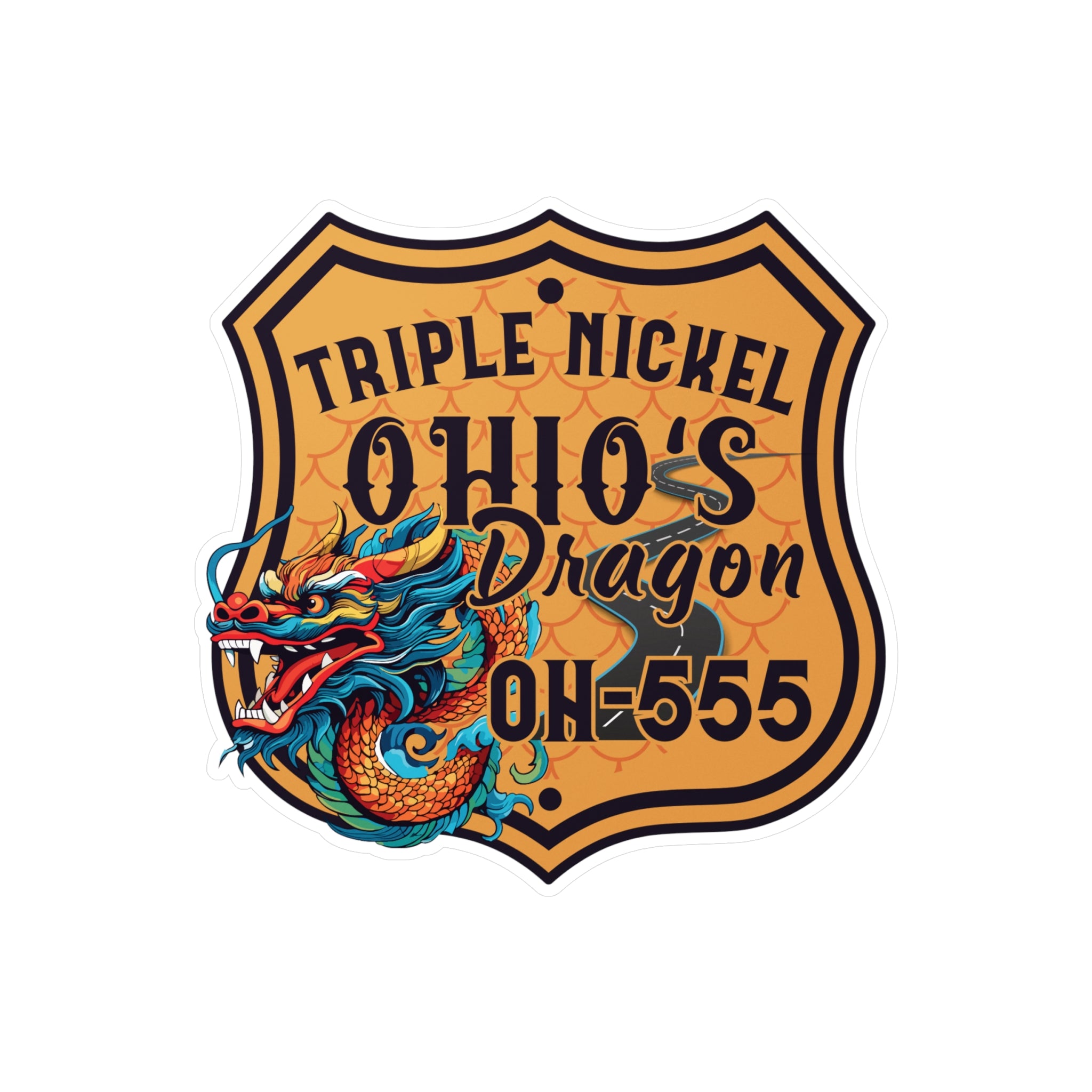 OH-555 Triple Nickel Motorcycle | Helmet Decal