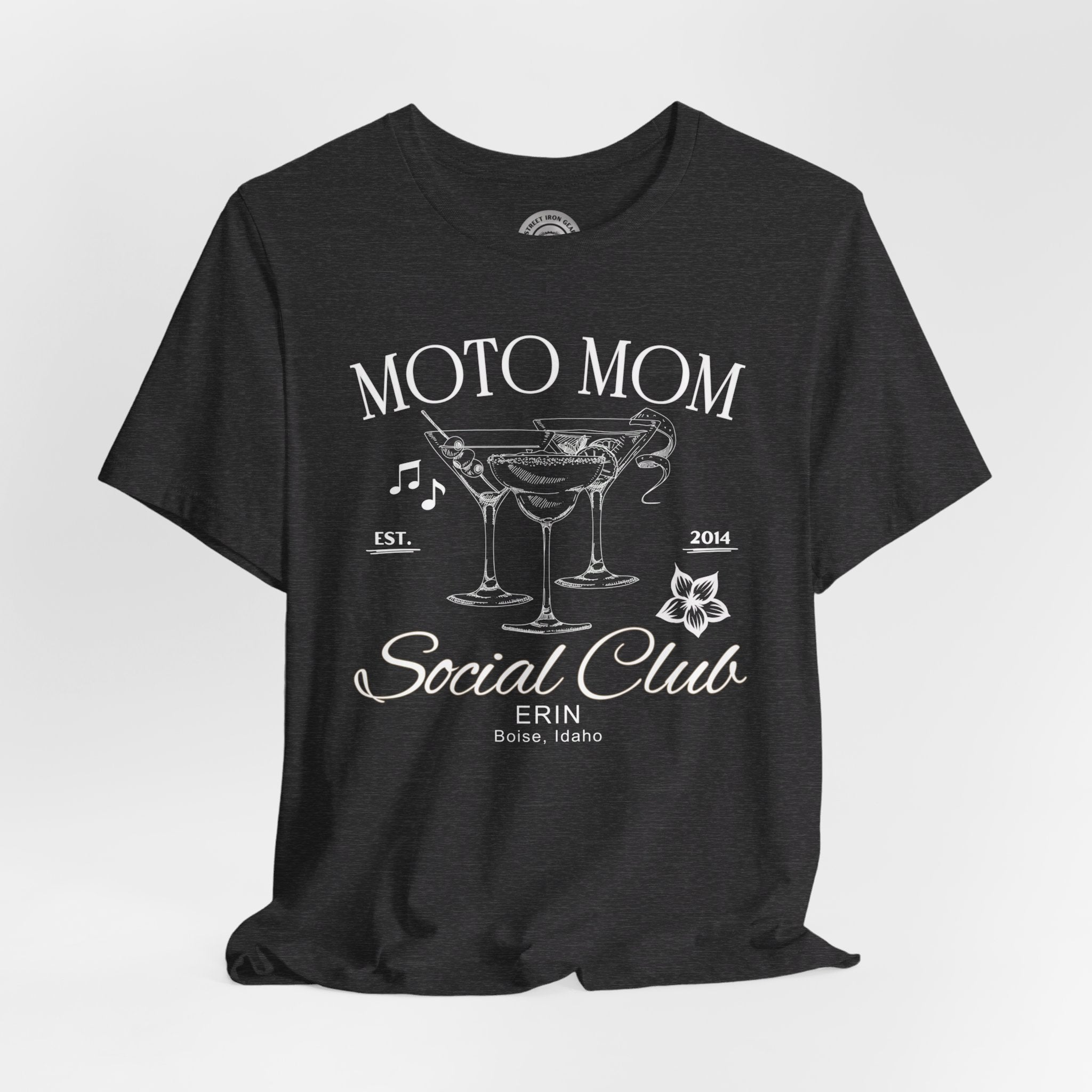 Moto Mom Crew Neck TShirt (Customizable)