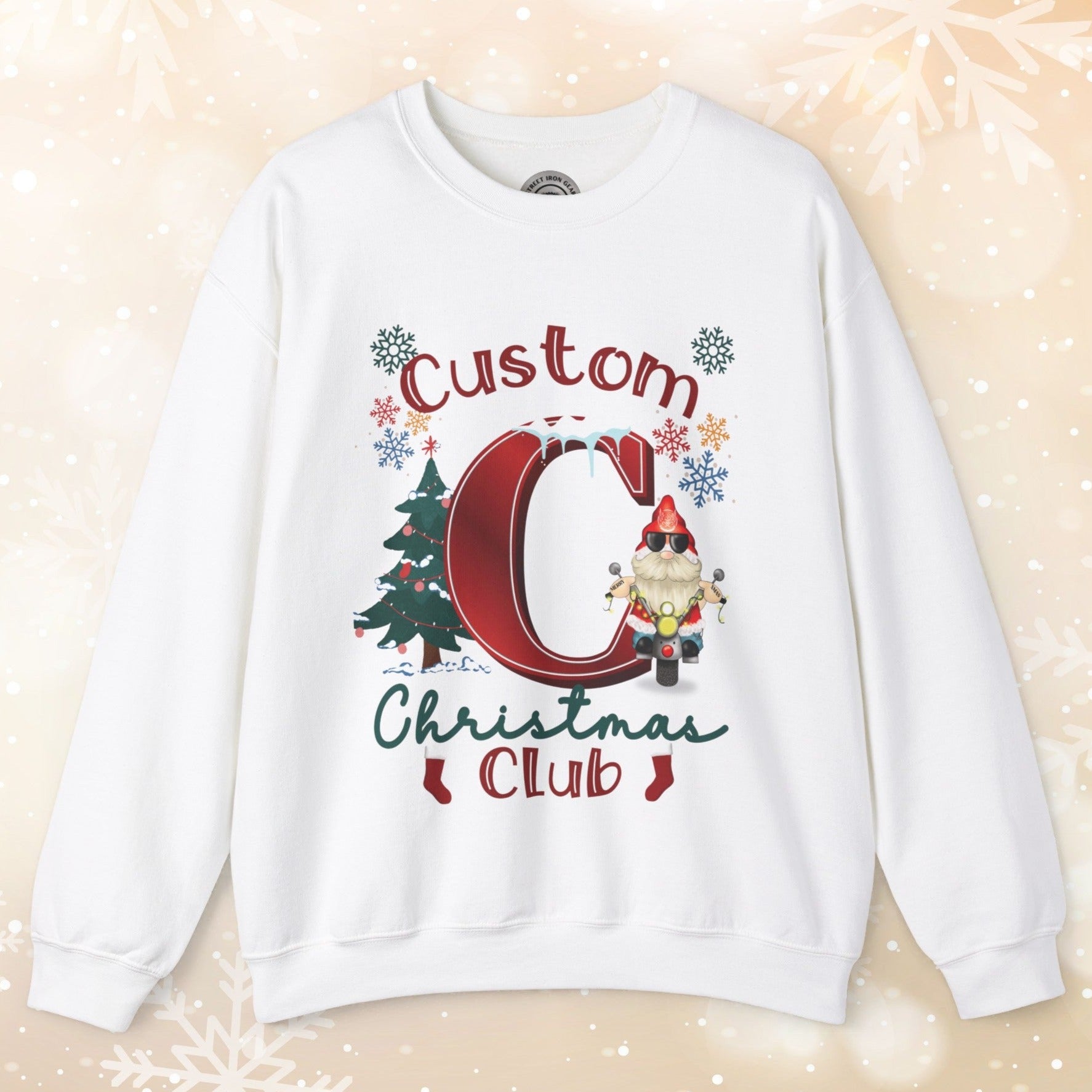 Family Monogram Christmas Crew Neck Sweatshirt (Adult)