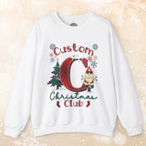 Family Monogram Christmas Crew Neck Sweatshirt (Adult)