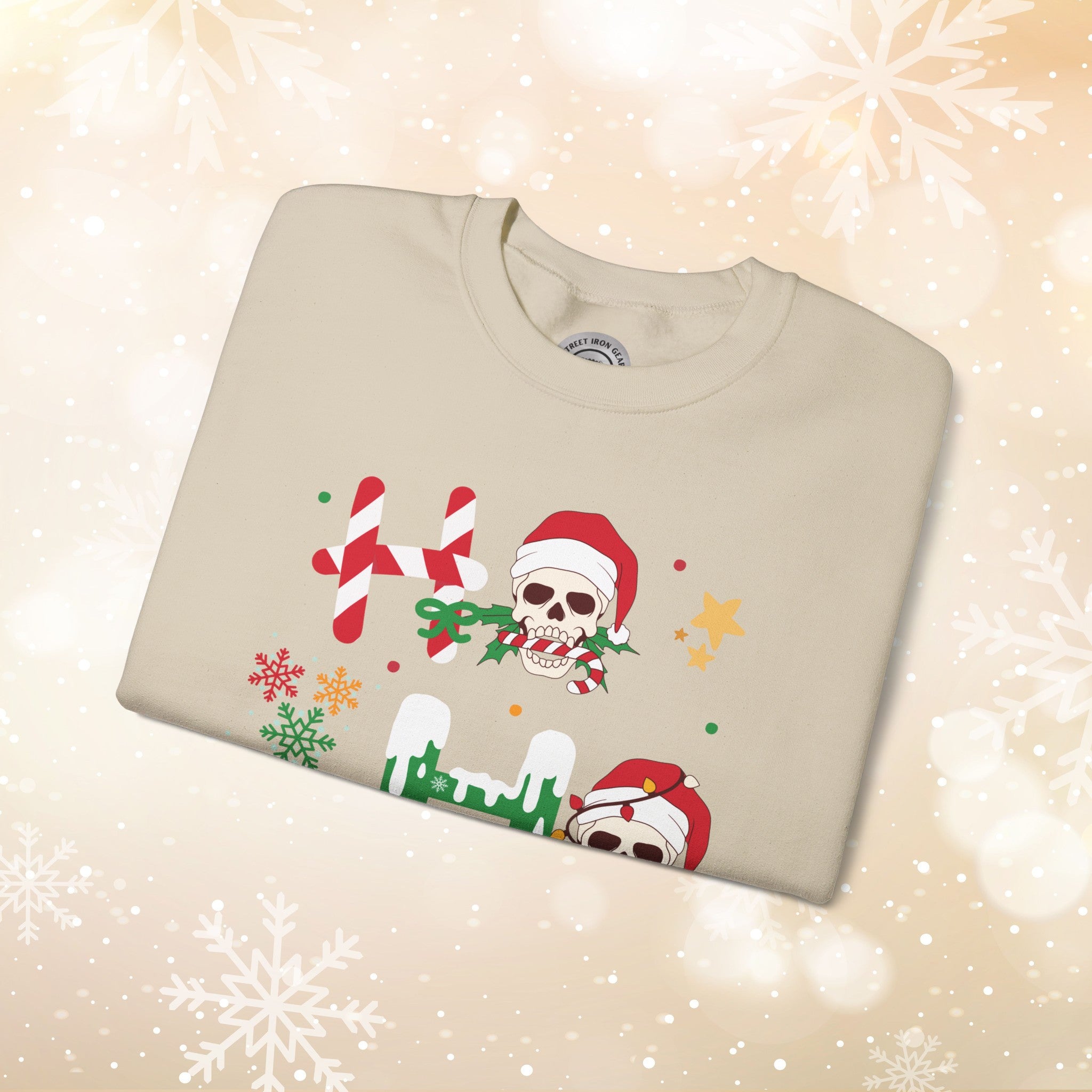 Christmas Skull Crew Neck Sweatshirt