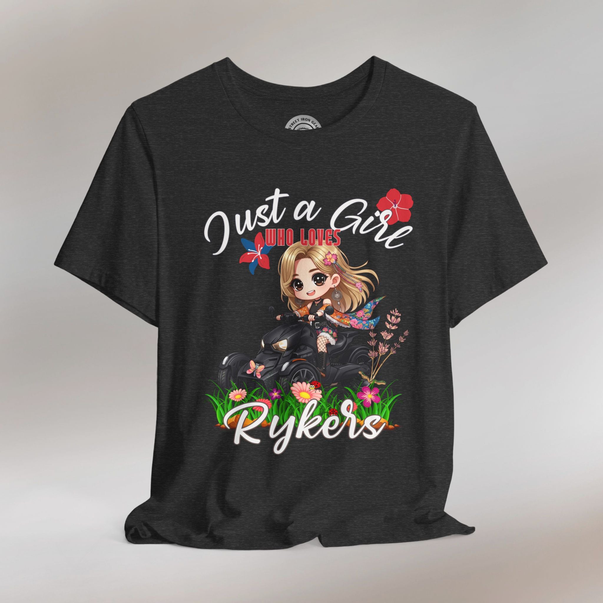 Ladies Can-Am Ryker Chibi Girl Boho Flower T-Shirt