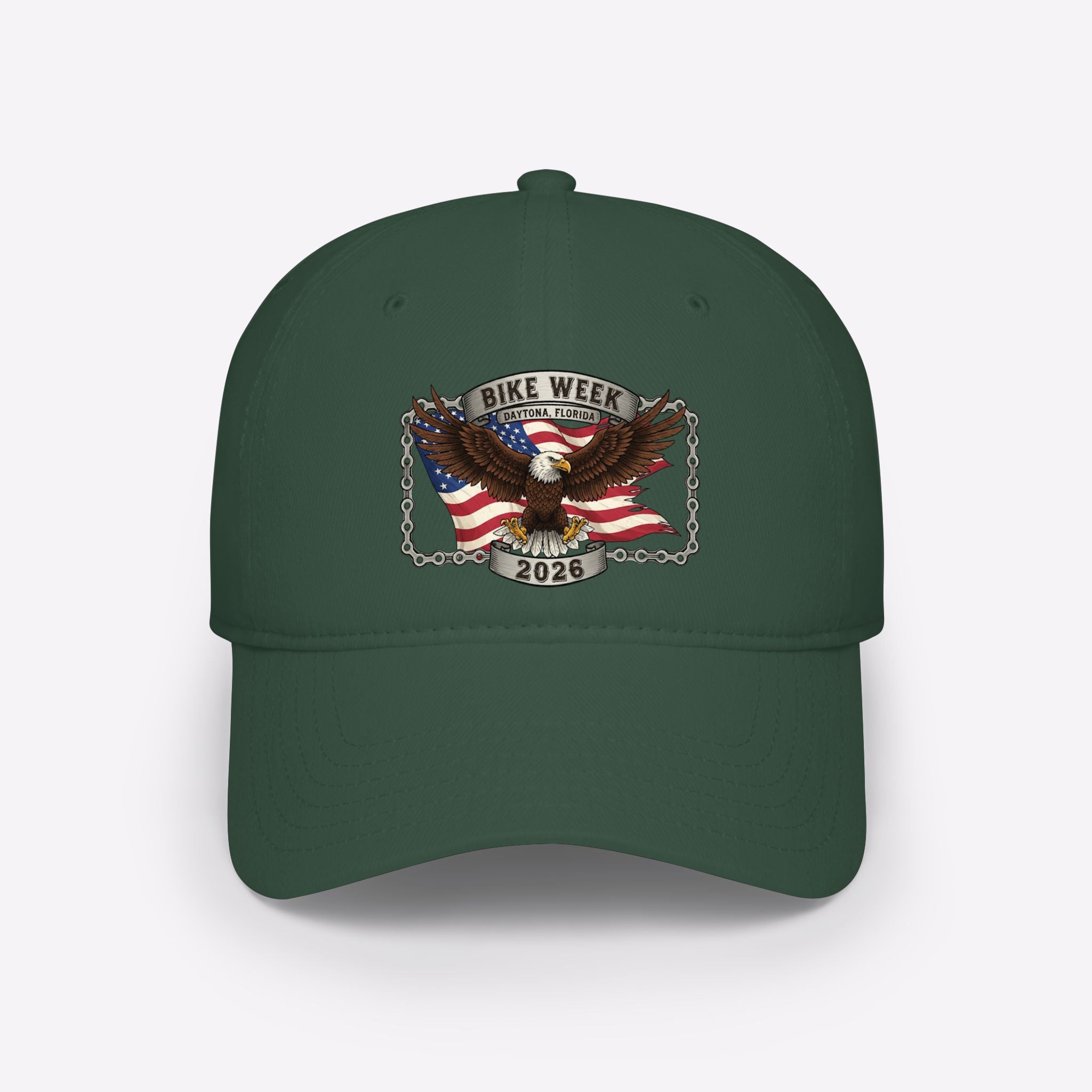Daytona Bike Week 2026 Patriotic Eagle Baseball Cap