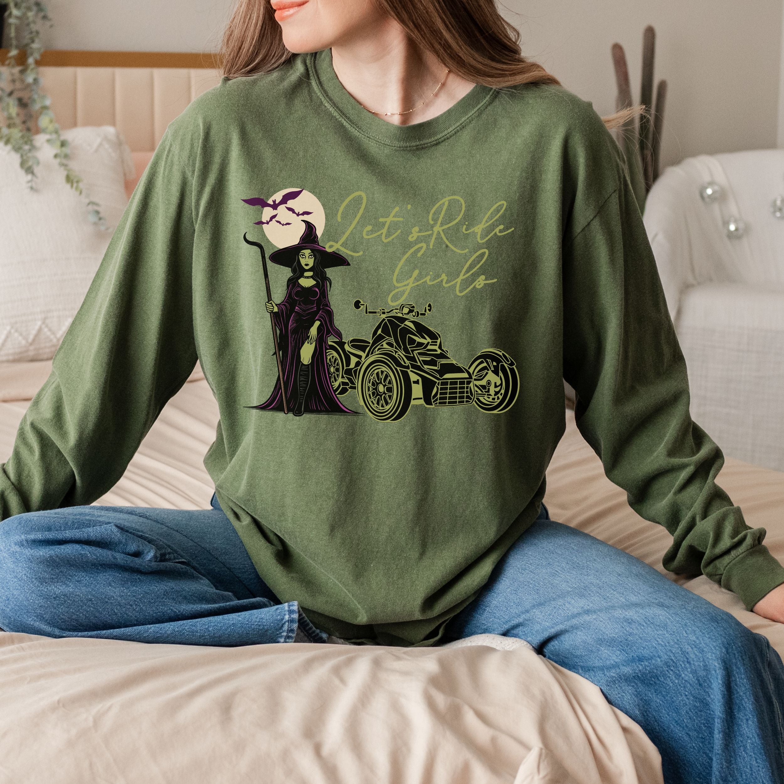 Can-Am Ryker Let's Ride Girls Halloween Long Sleeve Crew Neck TShirt