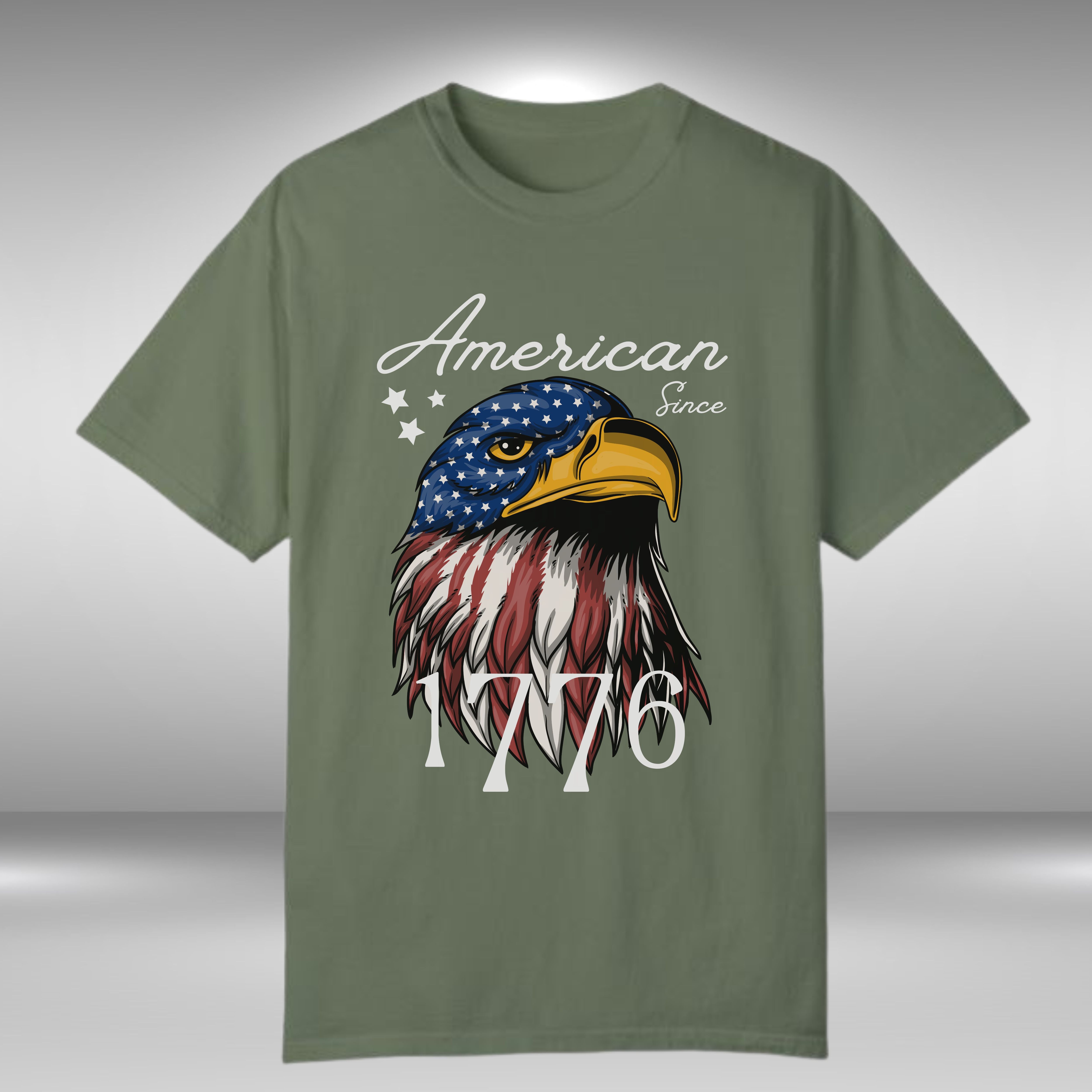 American Since 1776 Eagle Flag Crew Neck TShirt