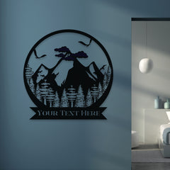 Camping, Nature, Mountains Customized Metal Wall Art