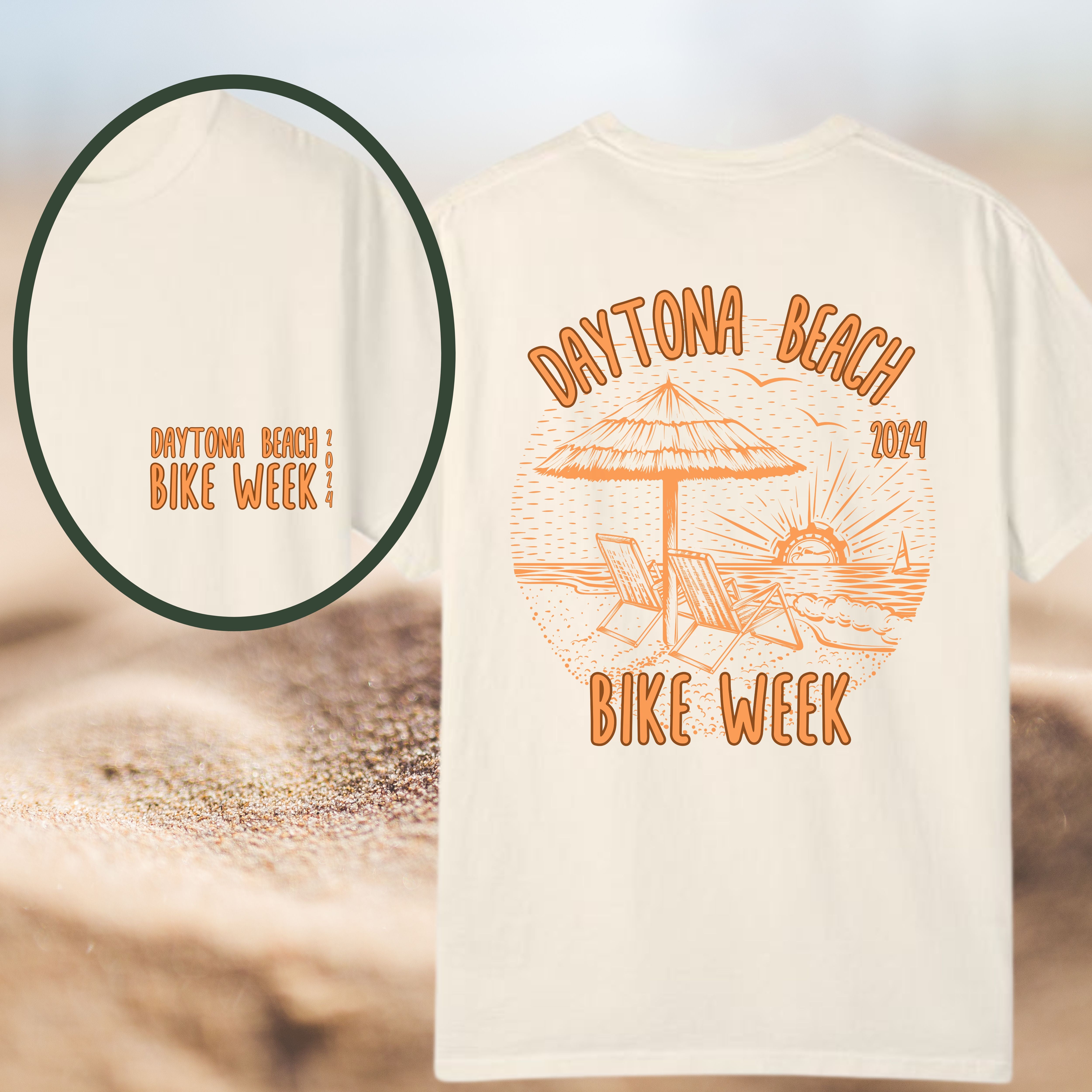 Daytona Beach Bike Week 2024 Premium Crew Neck TShirt