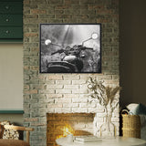 Motorcycle Framed Canvas Print