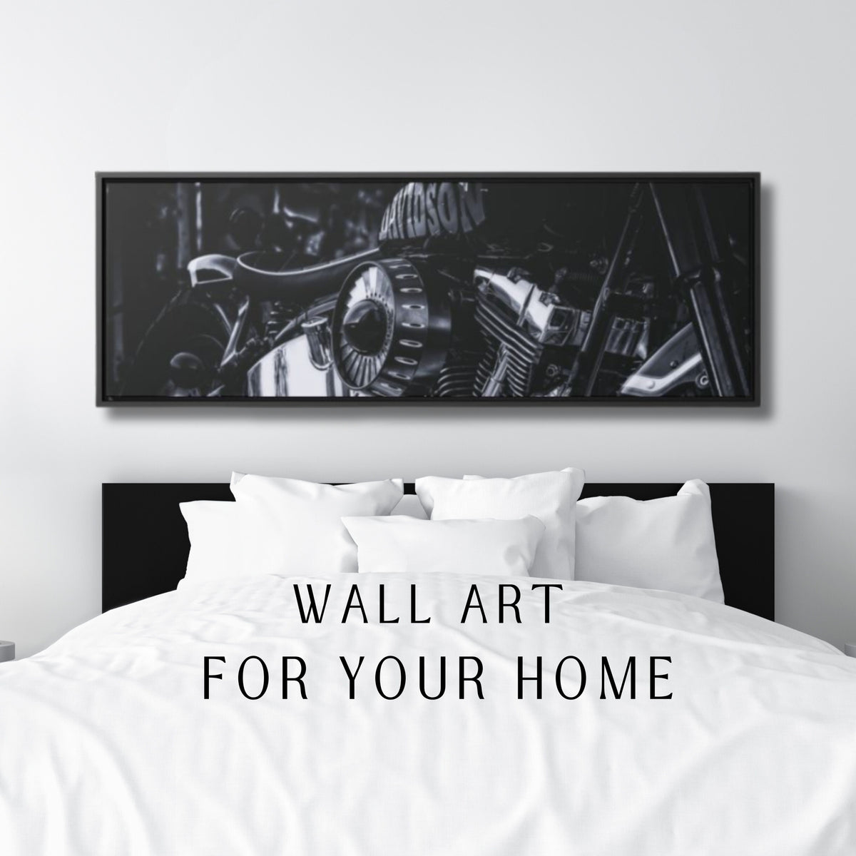 Harley Motorcycle Canvas Print - Gallery Wrapped