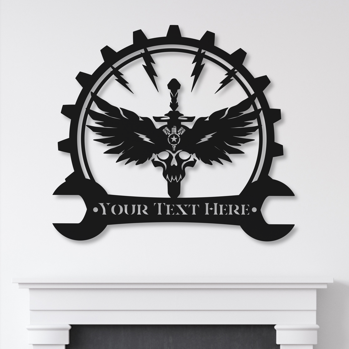 Motohead Metal Wall Art (Customizable)