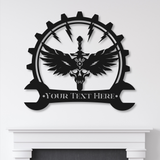 Motohead Metal Wall Art (Customizable)