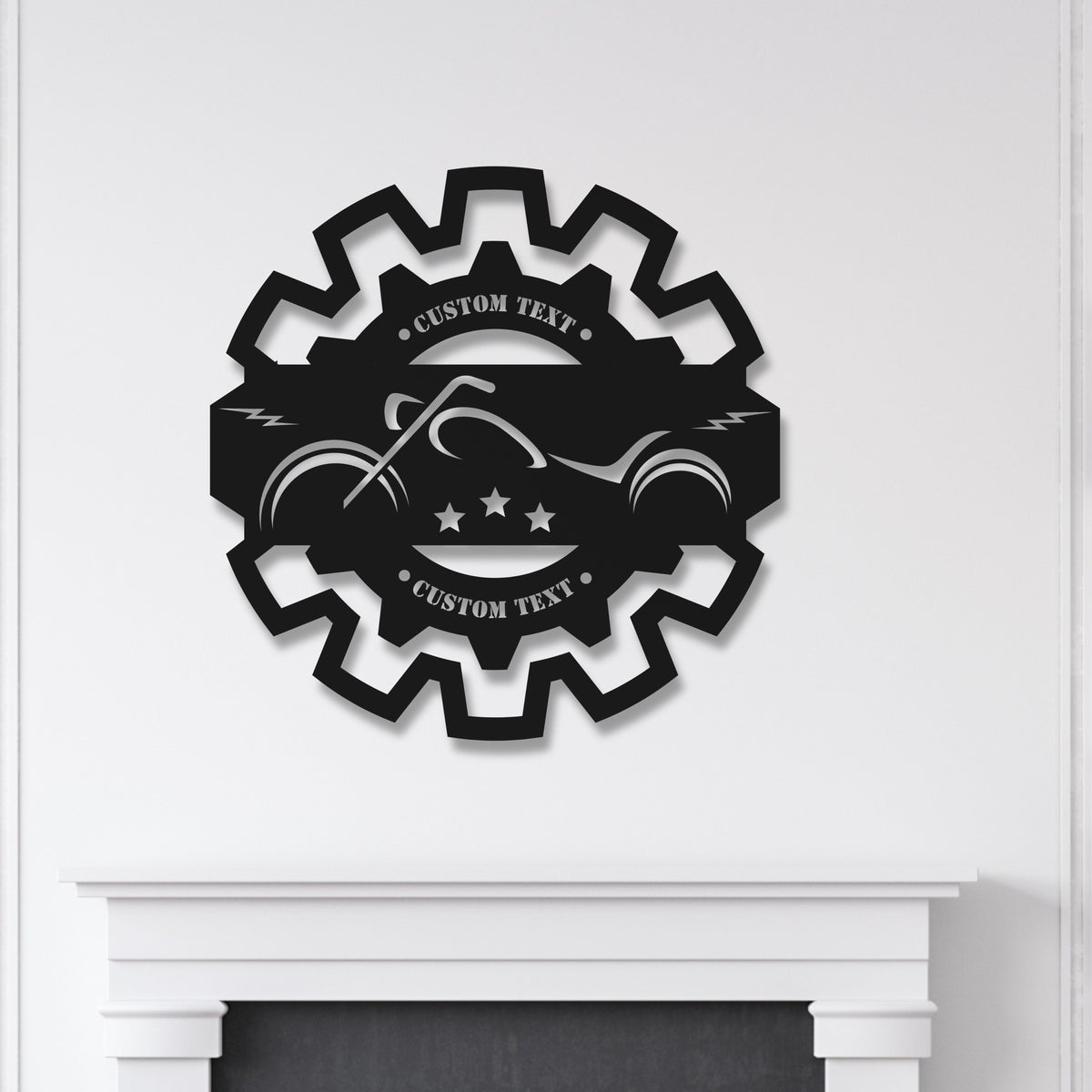 Motorcycle Metal Wall Art (Customizable)