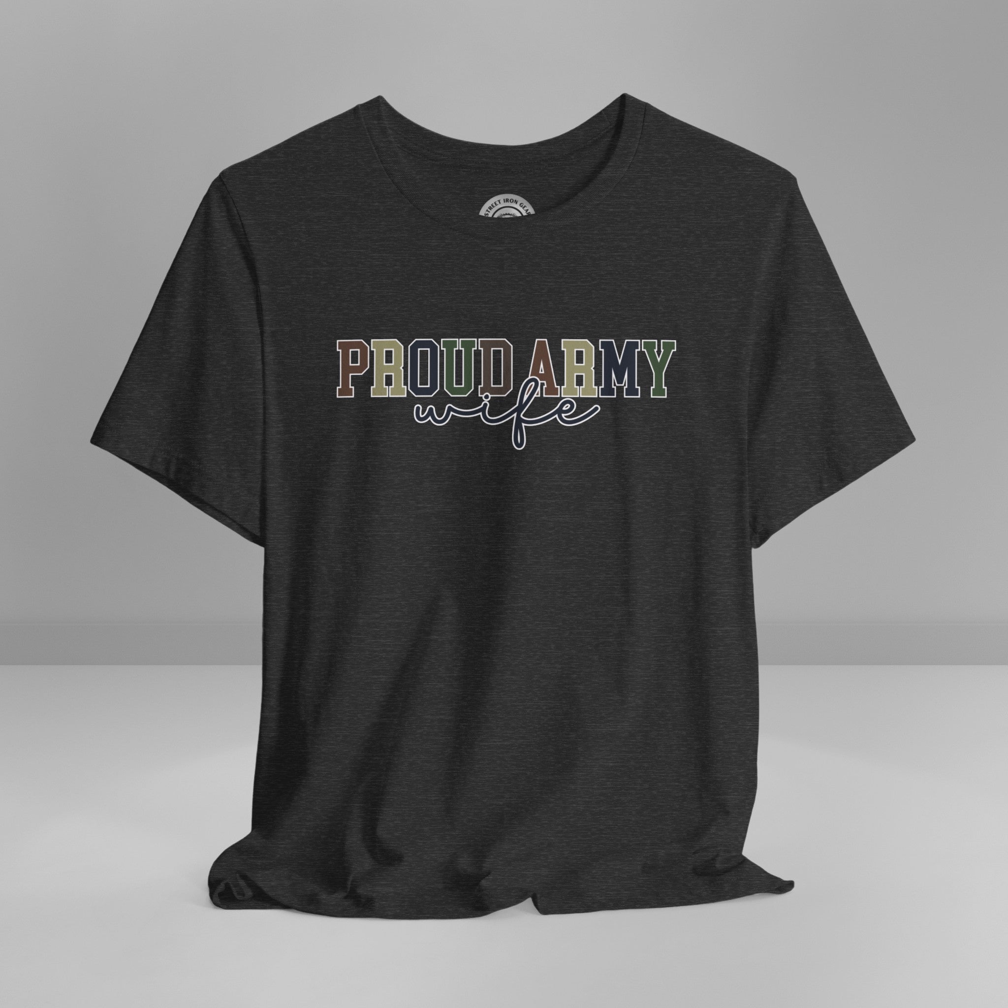 Proud Army Wife Crew Neck TShirt