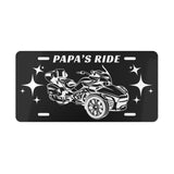 Papa's Ride Can-Am Spyder | Ryker Custom Graphic Car Vanity Plate