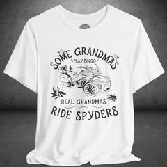 Real Grandmas Ride Spyders Customized Crew Neck TShirt