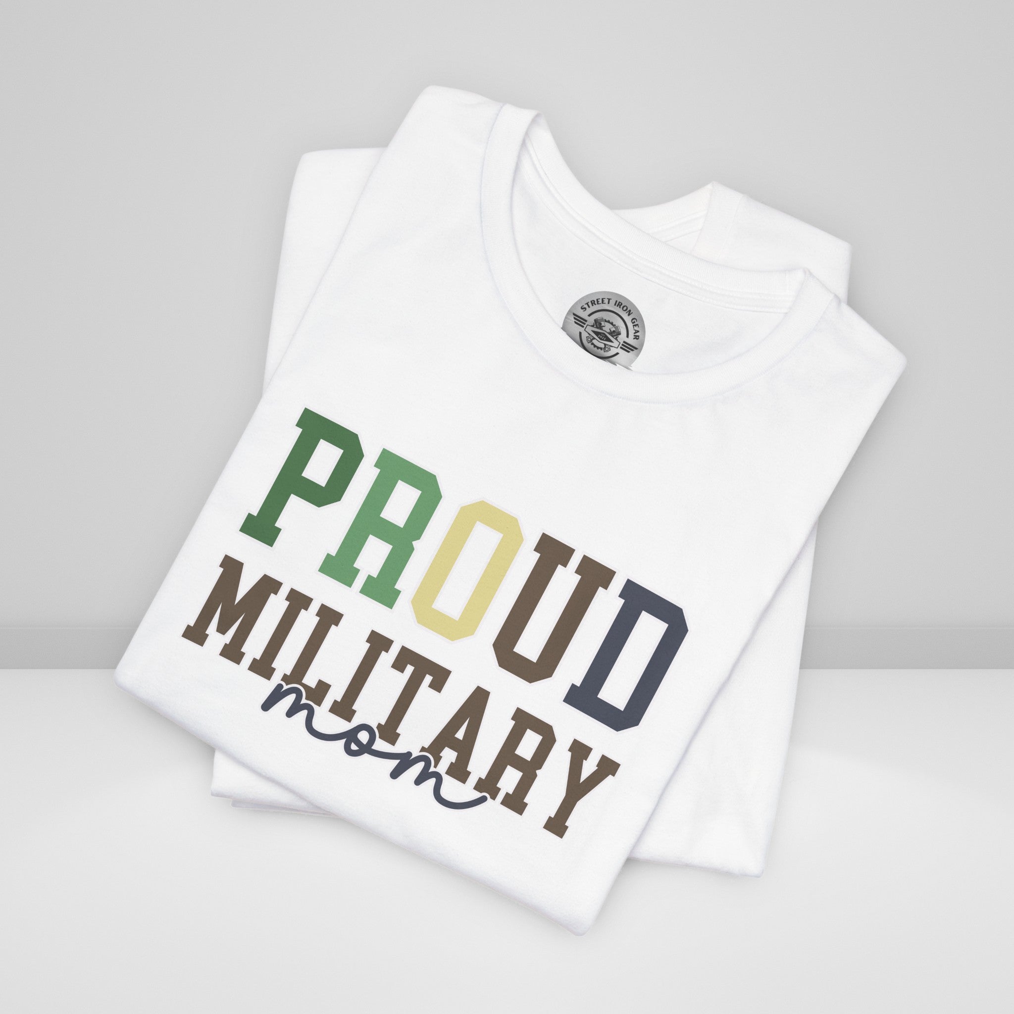 Proud Military Mom Crew Neck TShirt