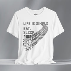 Life is Simple Motorcycle Crew Neck TShirt