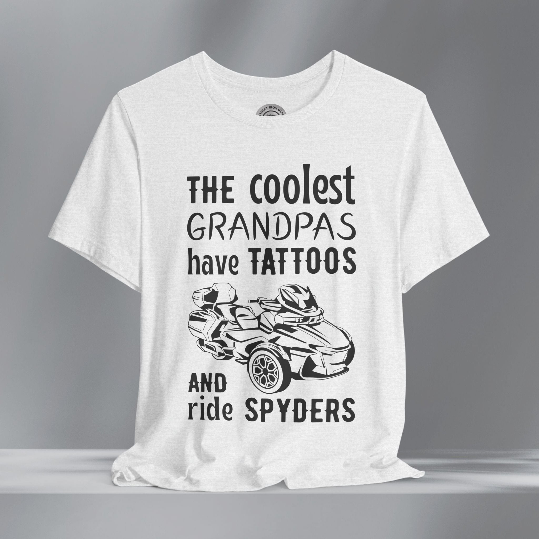 The Coolest Grandpas Ride Spyders (RTL) Crew Neck TShirt