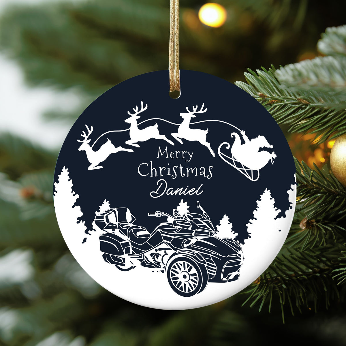 Can-Am Spyder | Ryker Aluminum Christmas Ornament (Customizable)