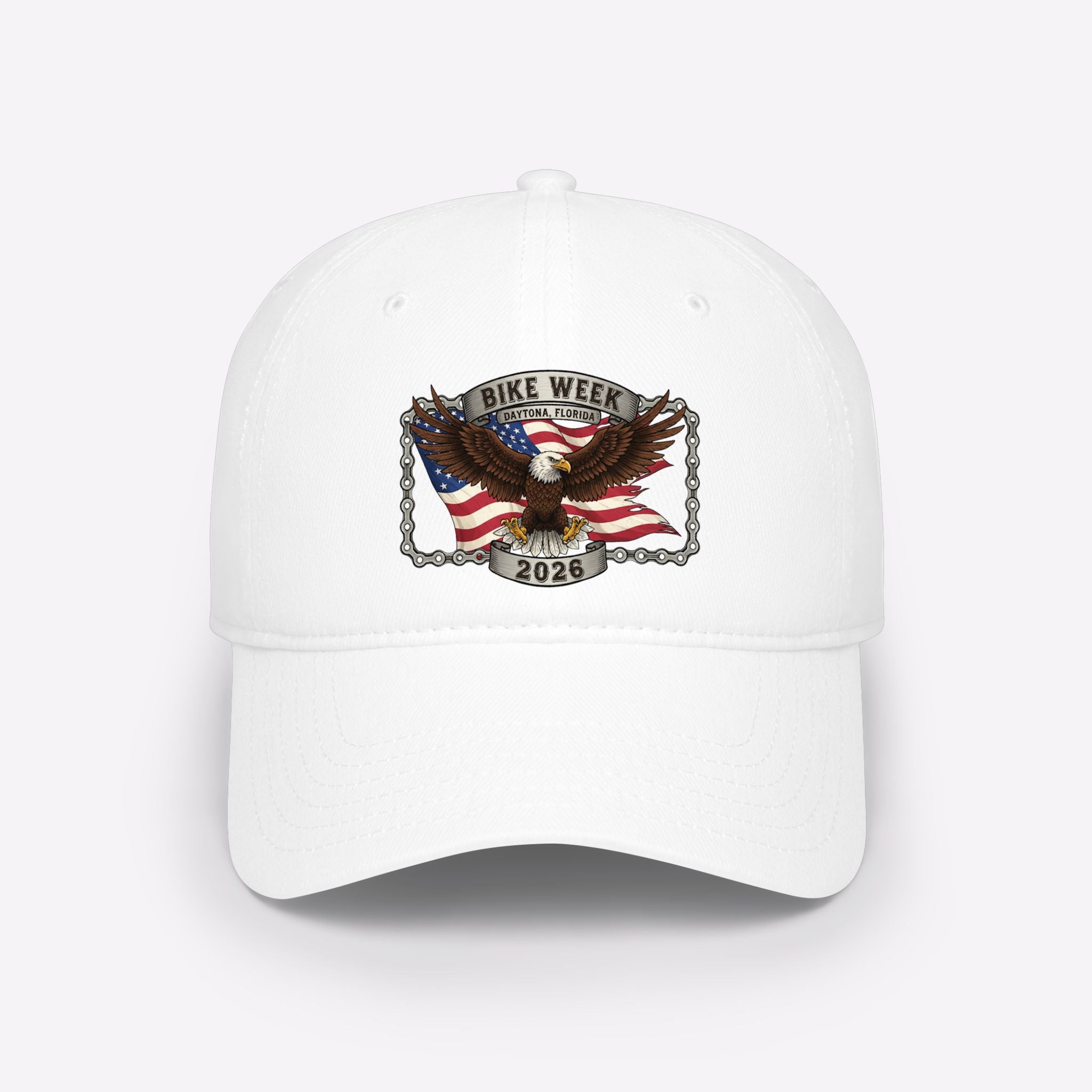Daytona Bike Week 2026 Patriotic Eagle Baseball Cap