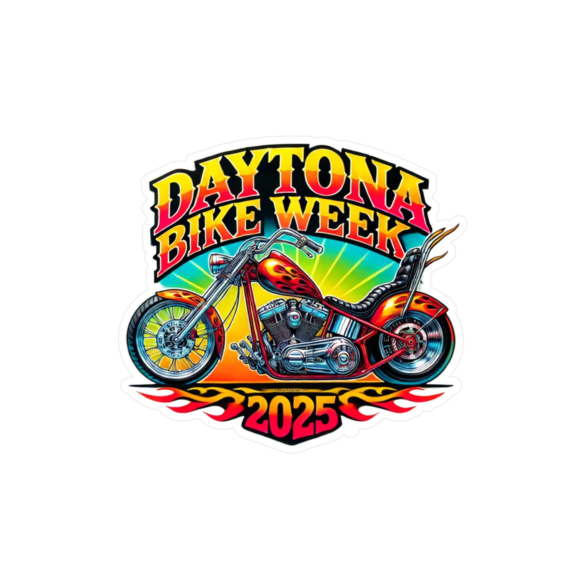 Daytona Bike Week 2025 Retro Motorcycle Decal