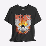 Black t-shirt with 'Bike Week 2025 Daytona Beach, FL' graphic design on a gray background