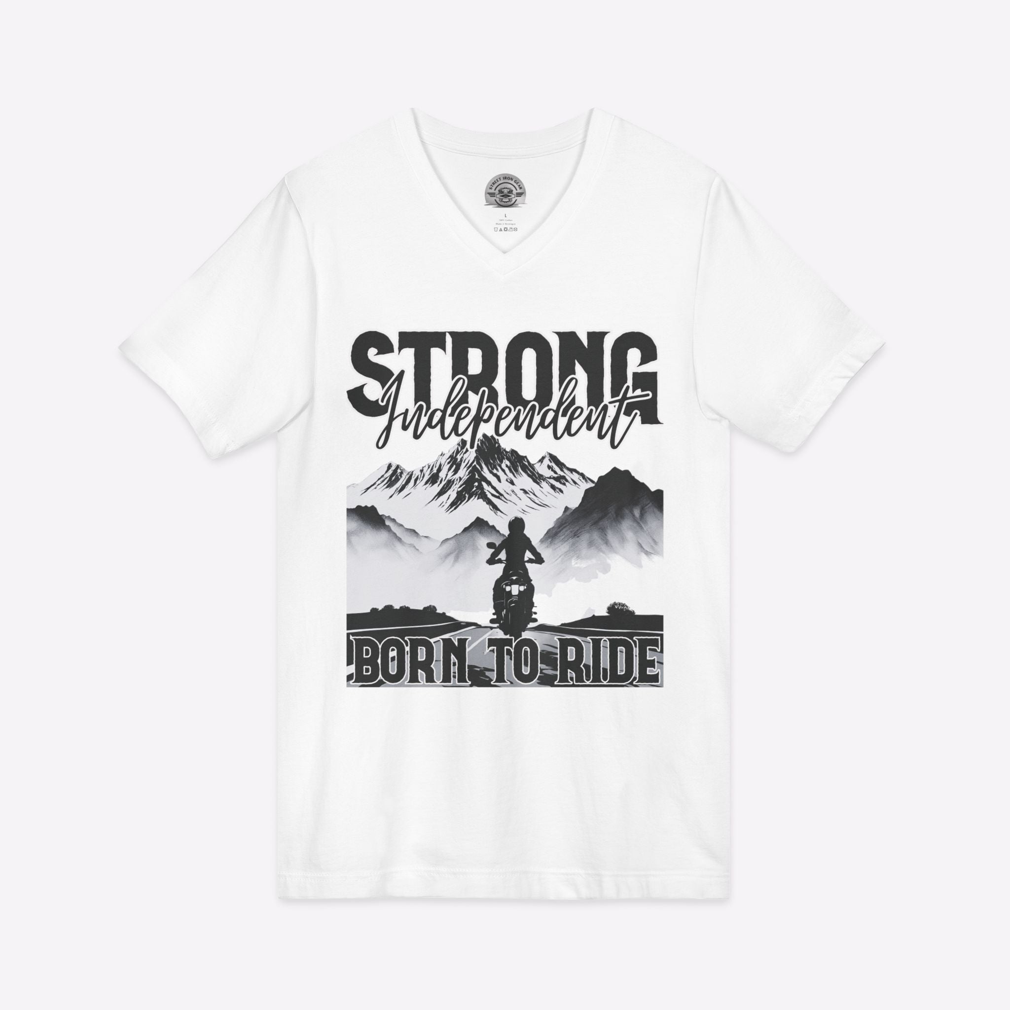 Born to Ride Women's Motorcycle V-Neck TShirt