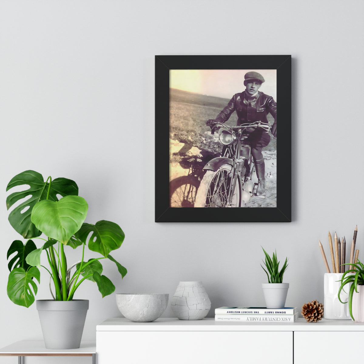 Vintage Motorcycle Framed Poster