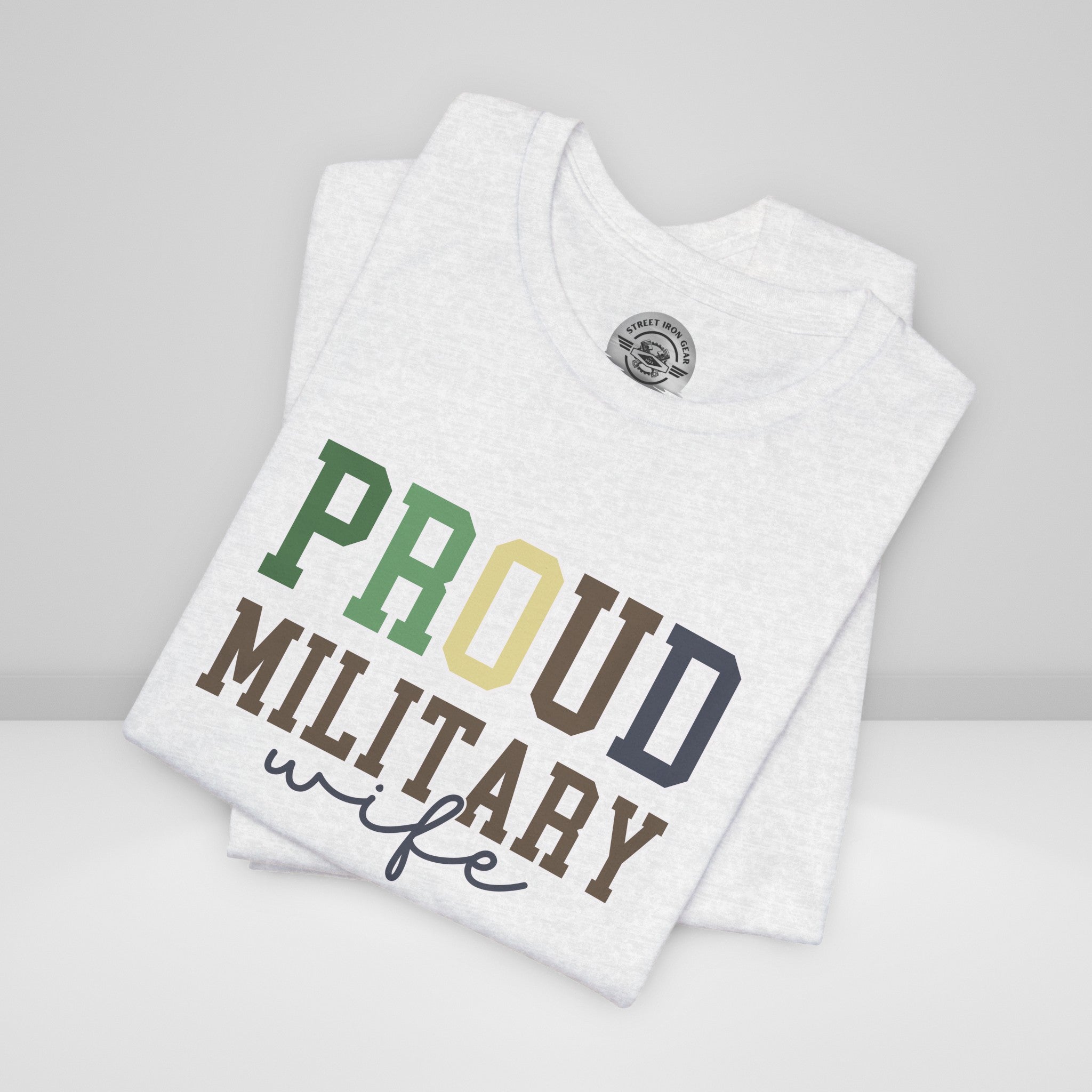 Proud Military Wife Crew Neck TShirt