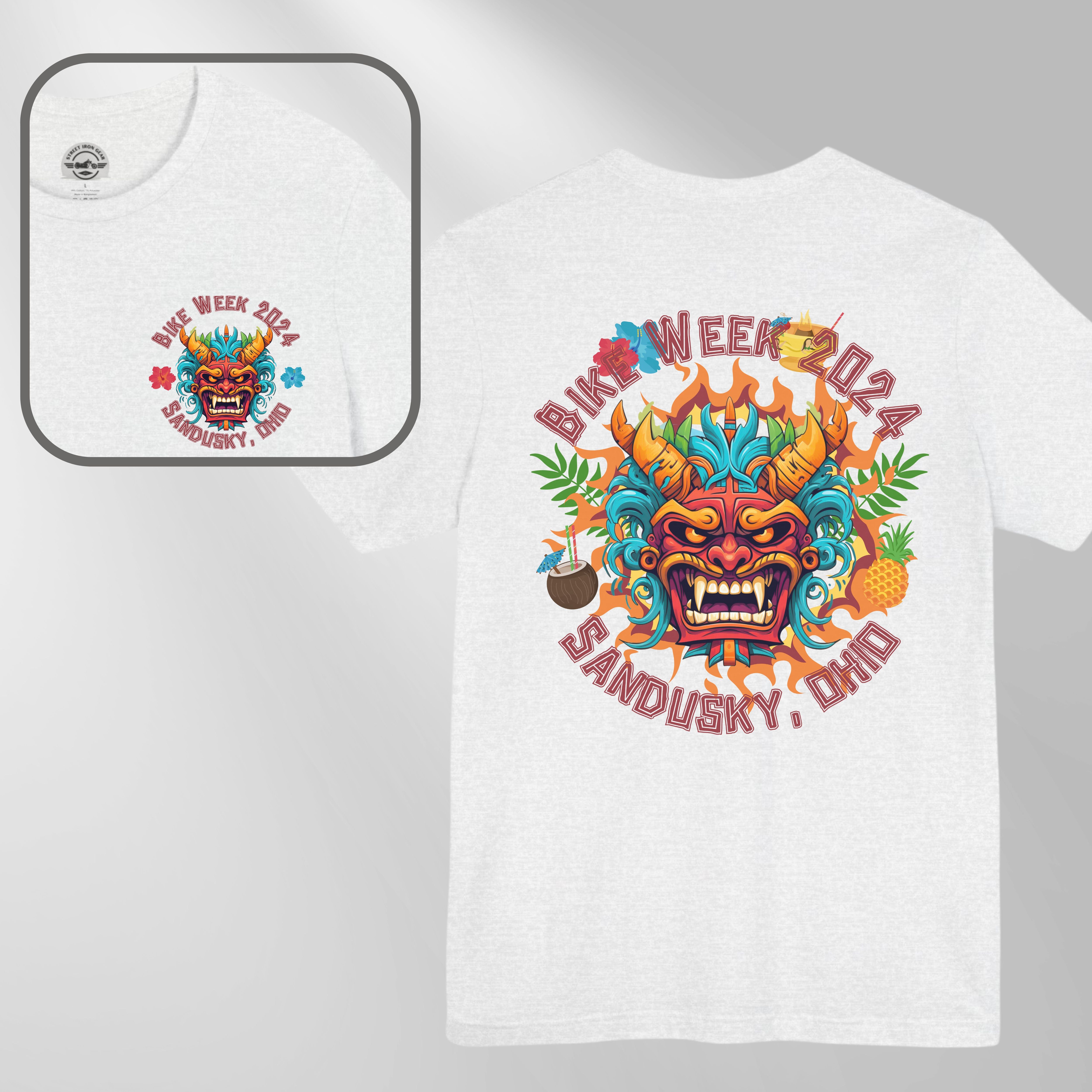 Ohio Bike Rally 2024 Tiki Demon Crew Neck TShirt