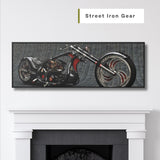 Chopper Motorcycle Canvas Print - Gallery Wrapped