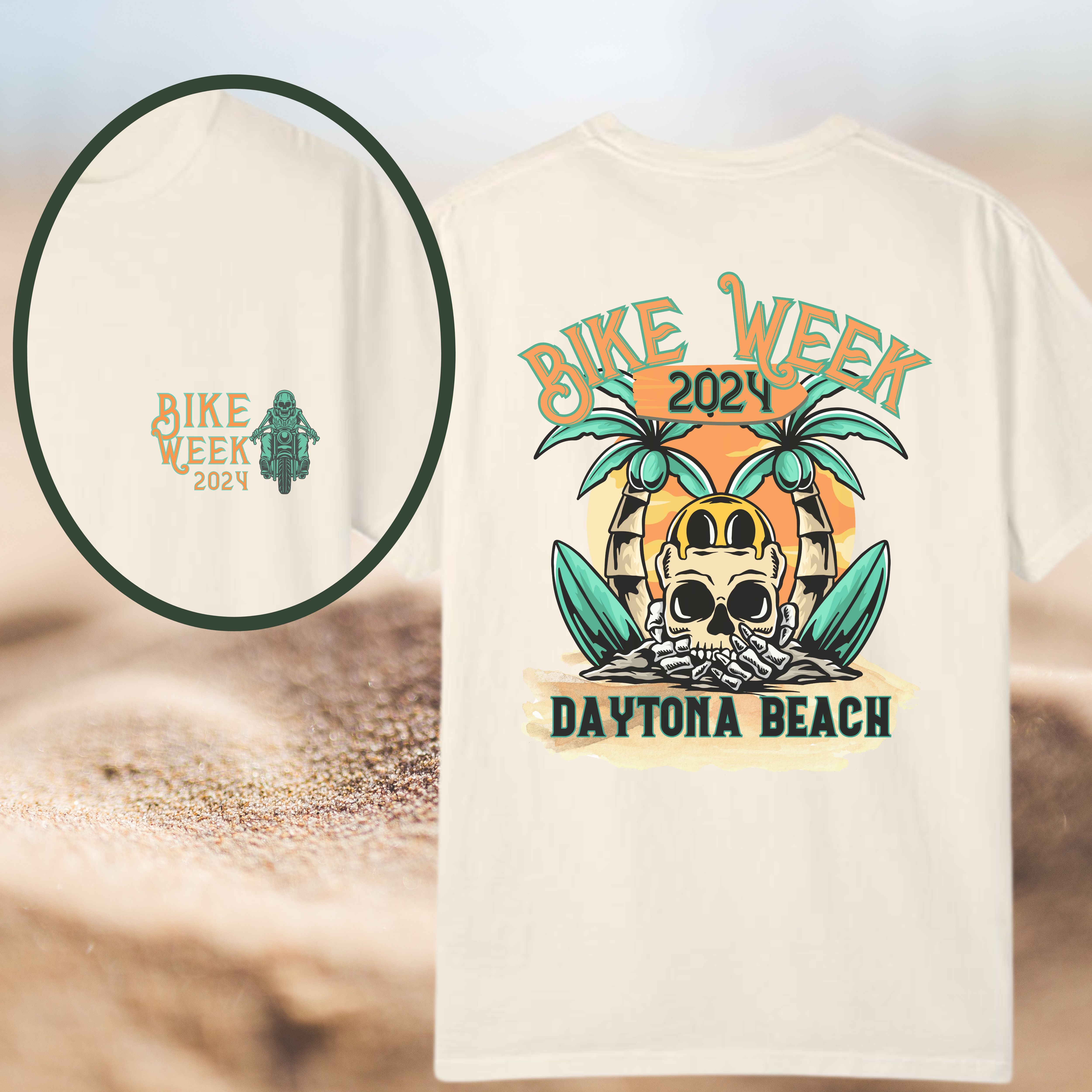 Daytona Beach Bike Week 2024 Premum Crew Neck TShirt