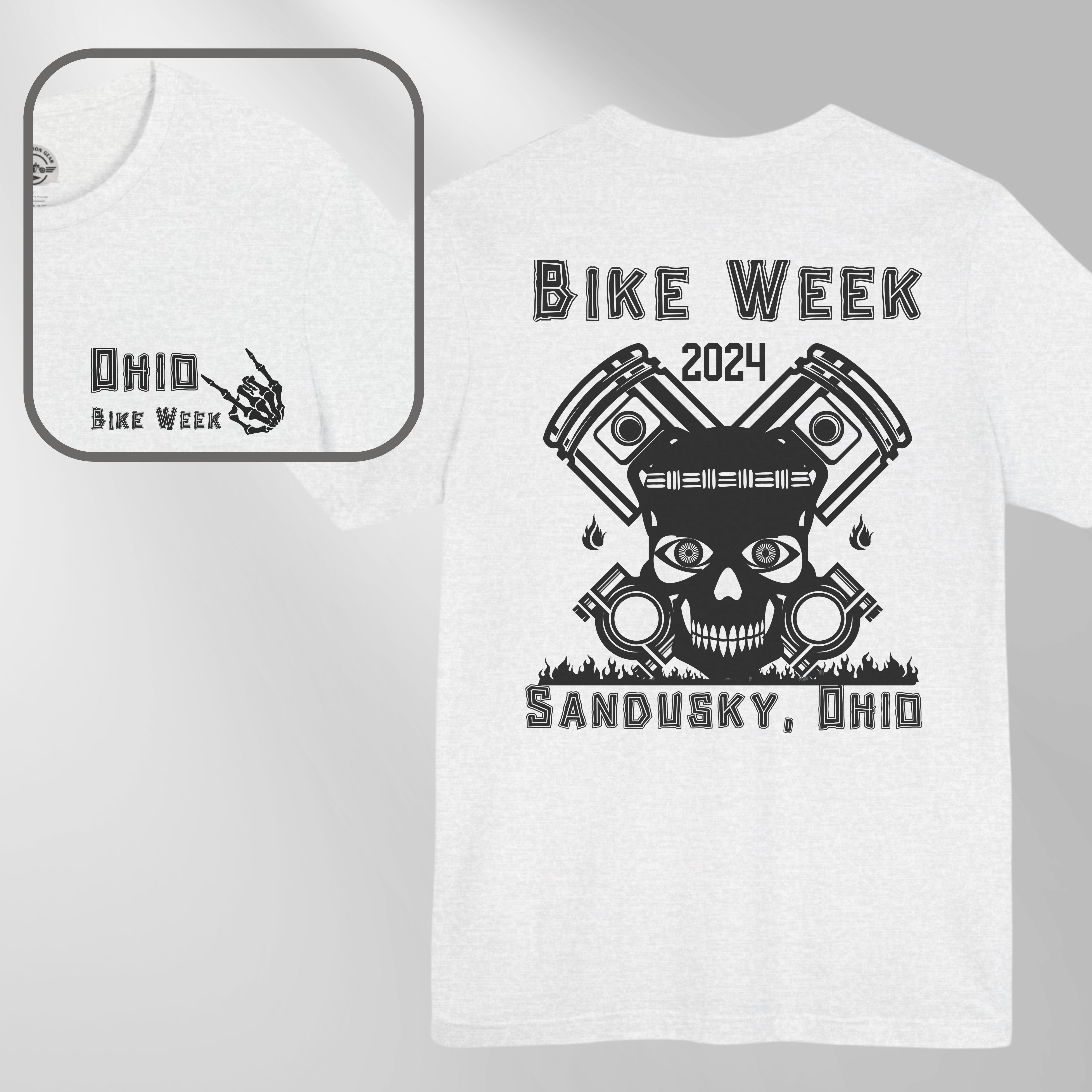 Ohio Bike Rally 2024 Tiki Skull Crew Neck TShirt