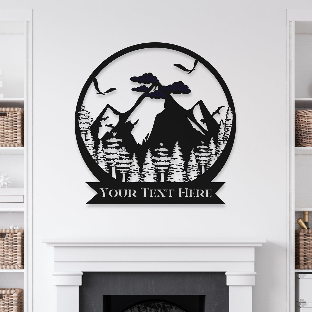 Camping, Nature, Mountains Metal Wall Art (Customizable)