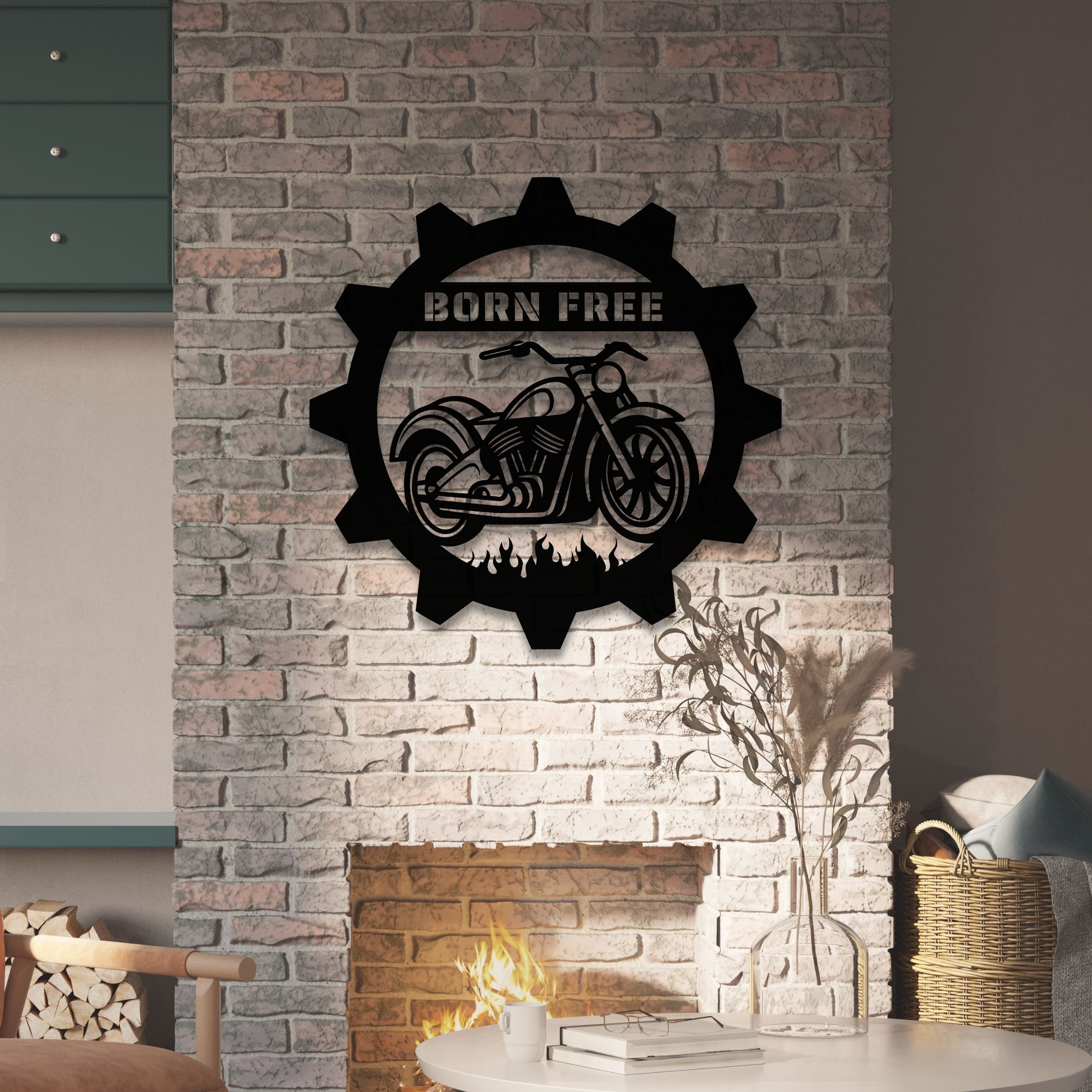 Motorcycle Metal Wall Art (Customizable)