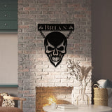 Devilish Skull Steel Wall Decor (Customizable)