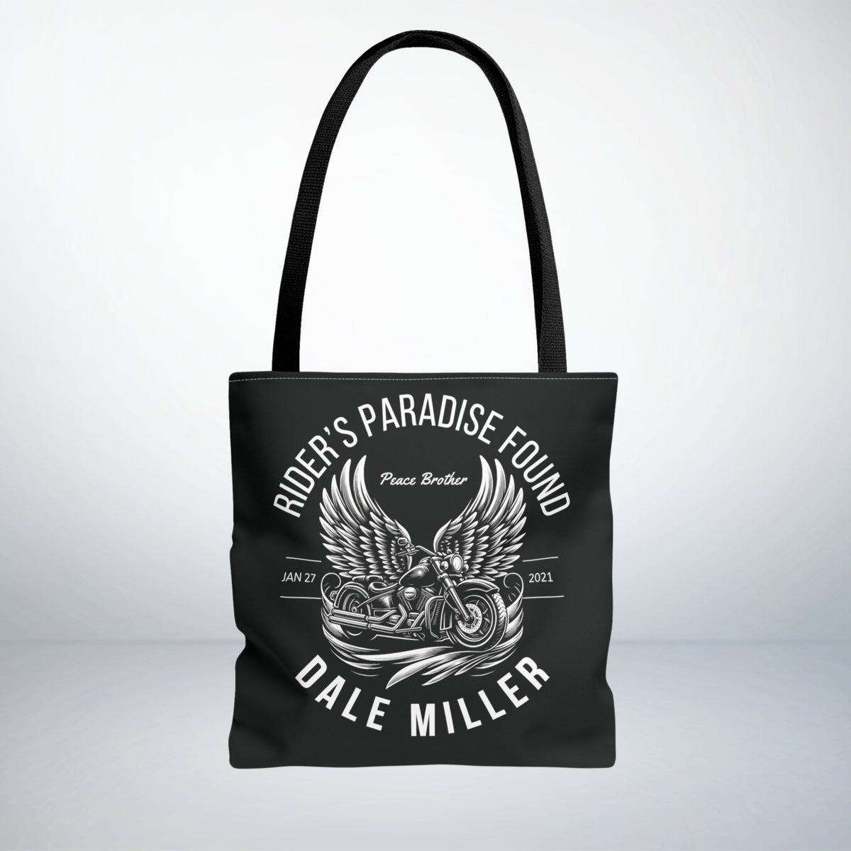 Winged Cruiser Design Biker Memorial - Tote Bag