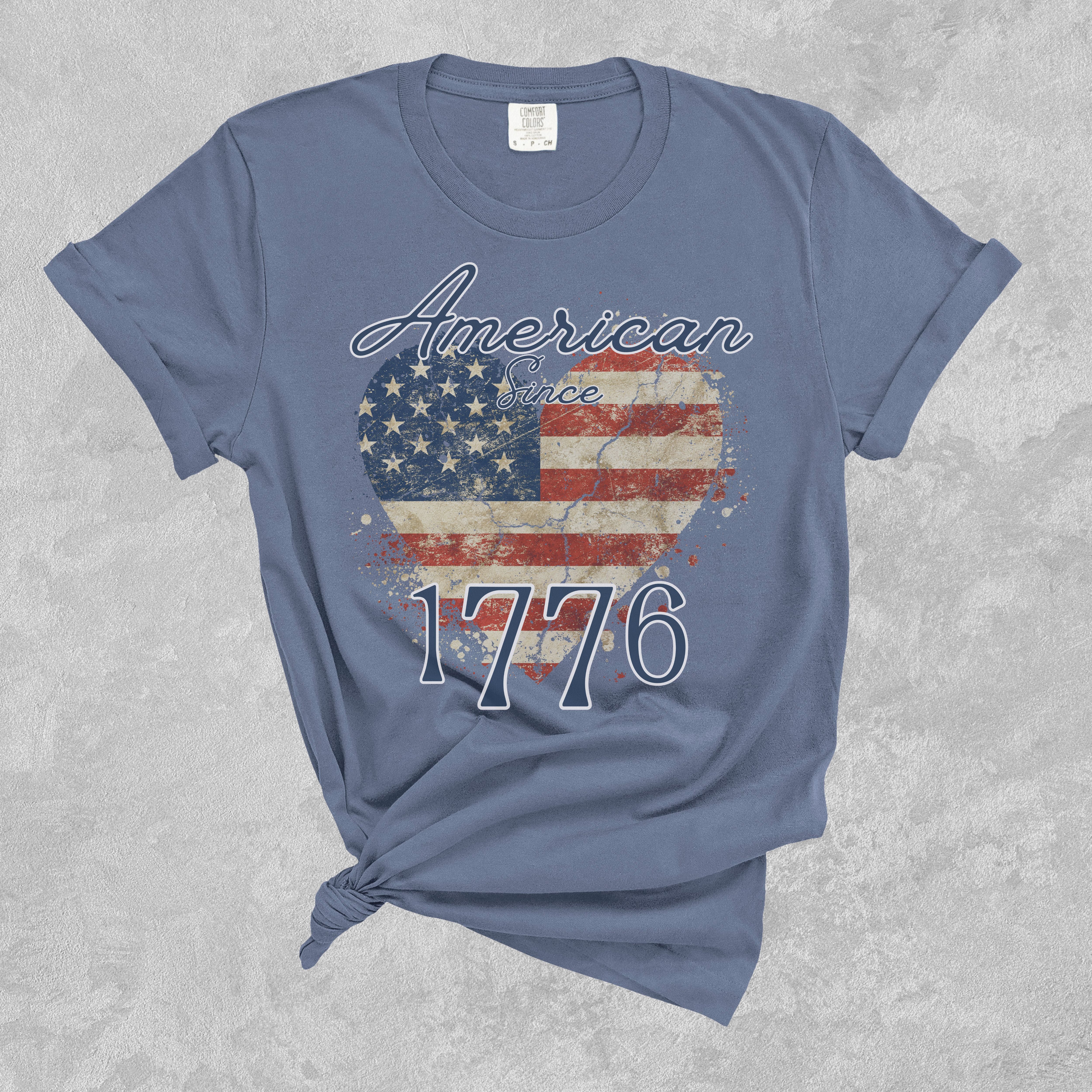 American Since 1776 Eagle Flag Crew Beck TShirt