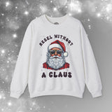 Funny Christmas Biker Santa Crew Neck Sweatshirt