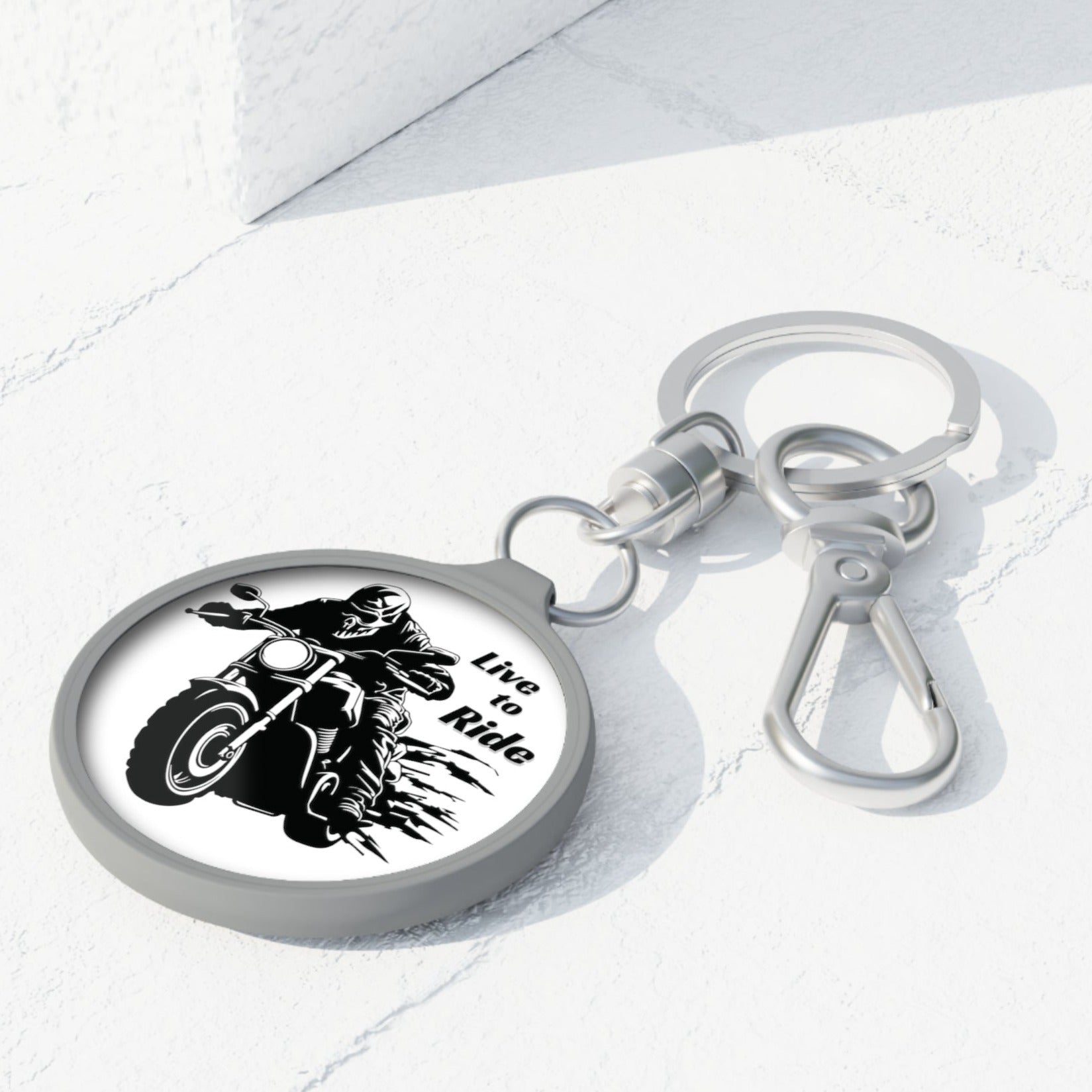 Live to Ride Acrylic Motorcycle Keychain