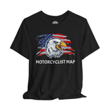 Motorcyclist Map Vintage Soft Crew Neck TShirt