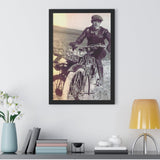 Vintage Motorcycle Framed Poster