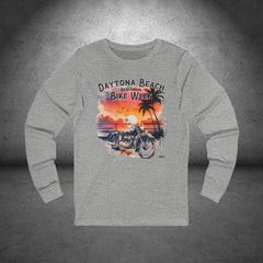 Daytona Bike Week 2025 Watercolor Graphic Long Sleeve Crew Neck TShirt
