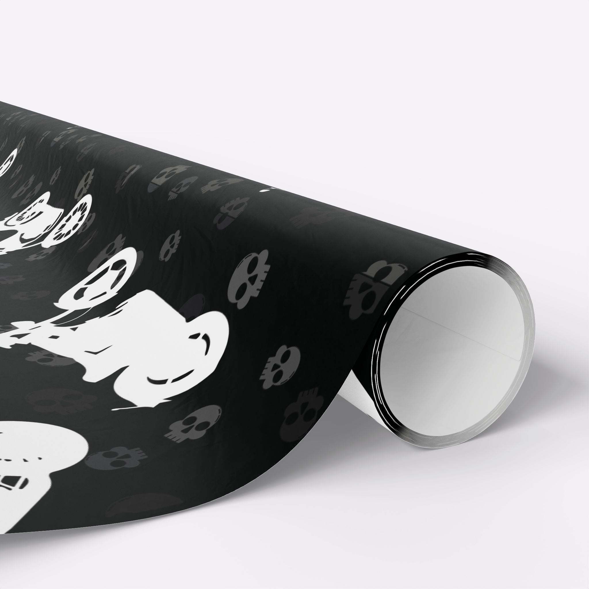 Cruiser Motorcycle Gift Wrap - Black & White Biker Design
