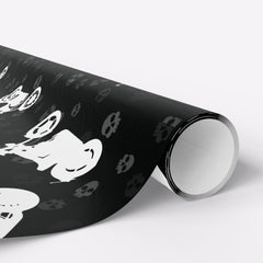 Cruiser Motorcycle Gift Wrap - Black & White Biker Design
