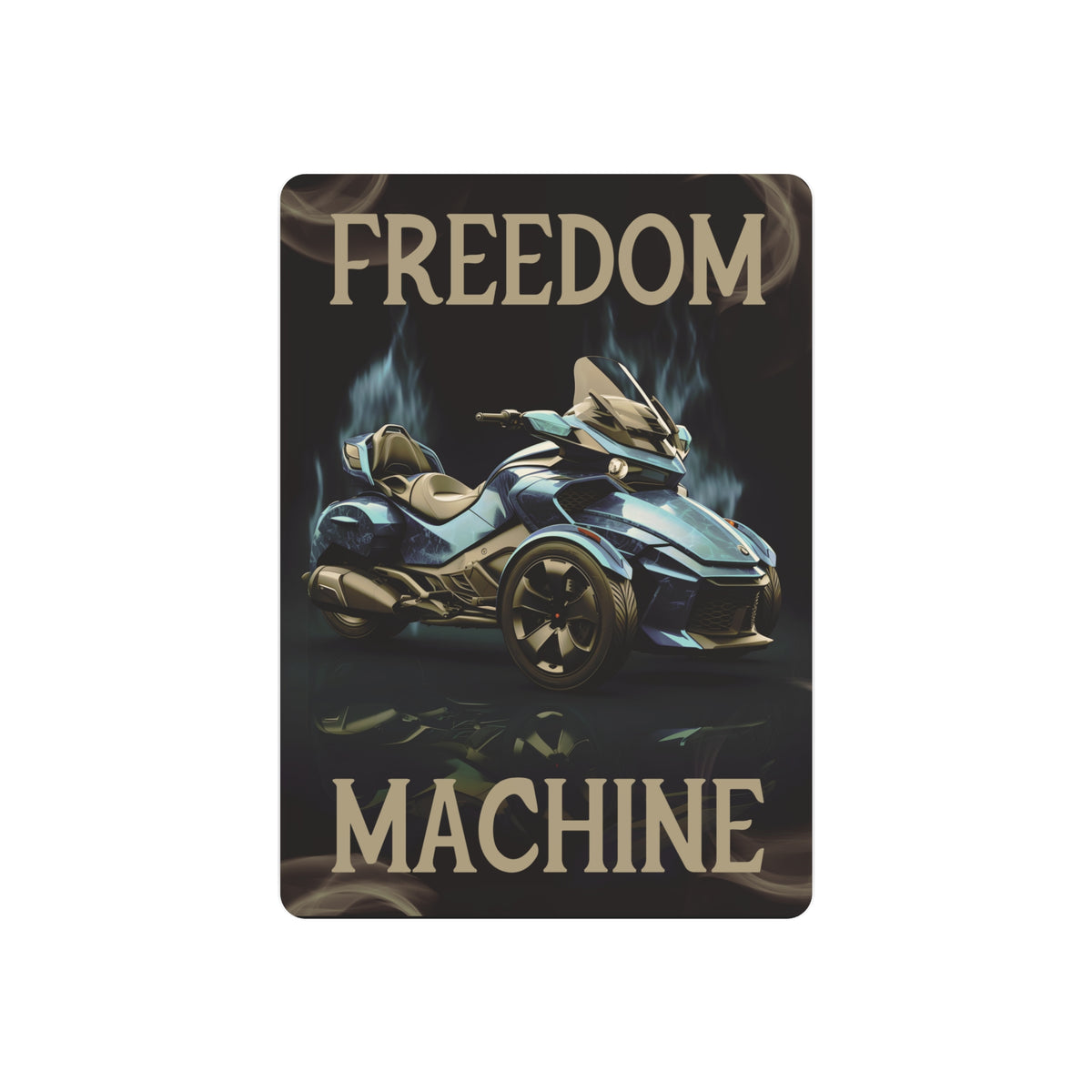 Spyder Motorcycle Metal Poster - Freedom Machine